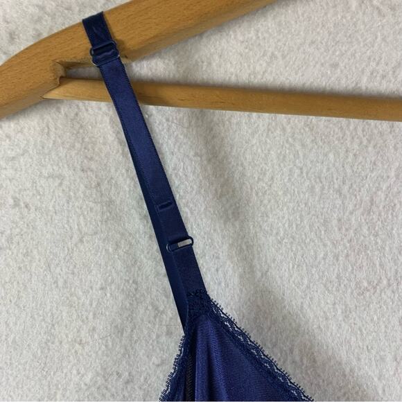 Vintage Vanity Fair Slip Dress Sz 36 Purple Y2K 90s Babydoll Fairy Grunge‎ Long - Picture 7 of 14